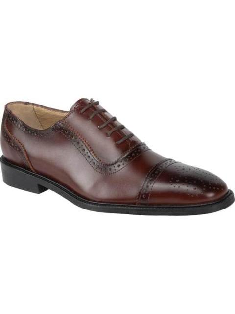 VESTIR CHOCLO AGUJETA OXFORD VESTIR COGNAC MICHEL DOMIT - Imagen 3