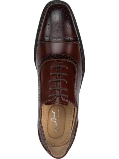 VESTIR CHOCLO AGUJETA OXFORD VESTIR COGNAC MICHEL DOMIT - Imagen 4