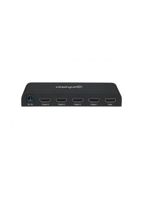 MANHATTAN DIVISOR DE VIDEO HDMI 4 PUERTOS NEGRO - Imagen 3