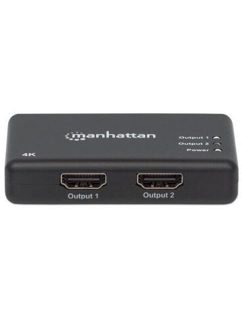 MANHATTAN DIVISOR DE VIDEO HDMI 2X HDMI NEGRO - Imagen 3