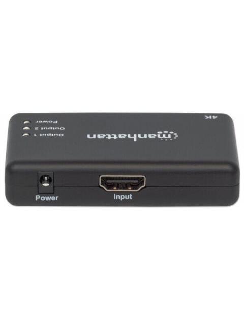 MANHATTAN DIVISOR DE VIDEO HDMI 2X HDMI NEGRO - Imagen 2
