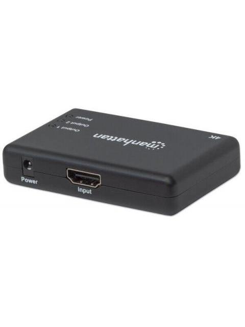 MANHATTAN DIVISOR DE VIDEO HDMI 2X HDMI NEGRO - Imagen 4