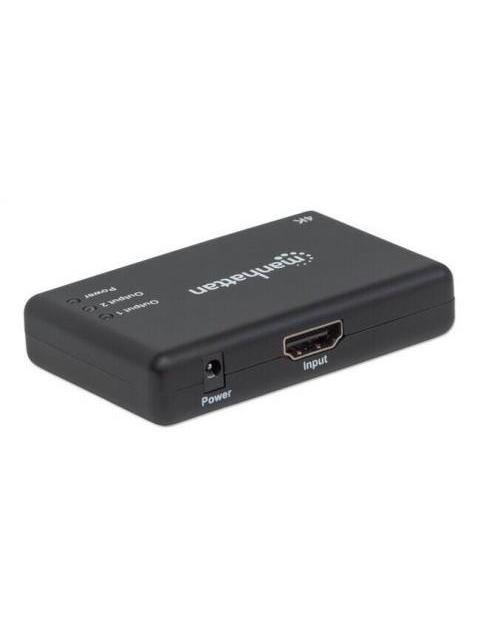 MANHATTAN DIVISOR DE VIDEO HDMI 2X HDMI NEGRO - Imagen 3