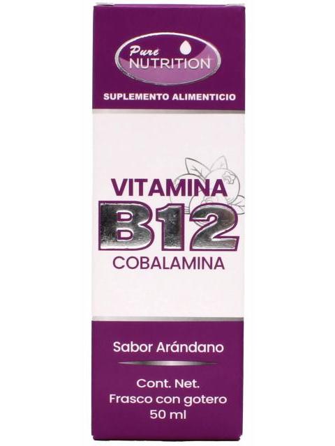 VITAMINA B12 COBALAMINA ARANDANO 50 ML PURE NUTRITION
