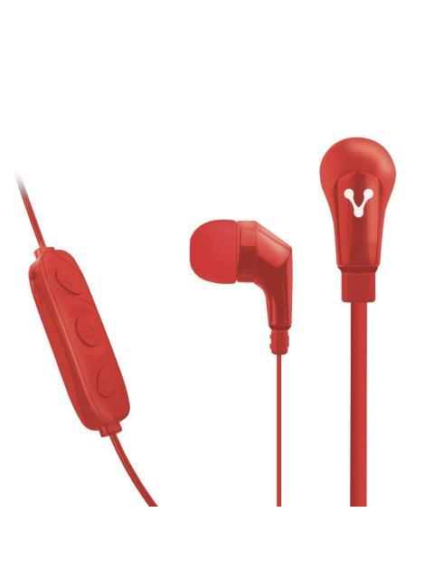 VORAGO AUDIFONOS INTRAURICULARES CON MICROFONO 103 INALAMBRICO BLUETOOTH ROJO - Imagen 3