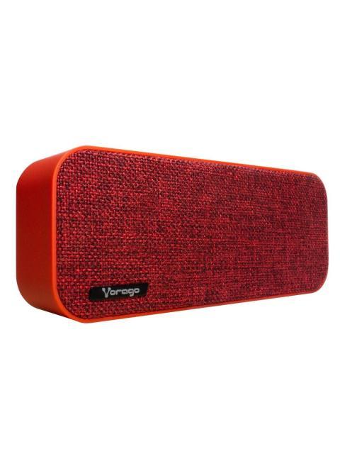 VORAGO BOCINA PORTATIL BSP-150 BLUETOOTH ALAMBRICO-INALAMBRICO 2.0 CANALES 6W RMS USB ROJO - Imagen 3