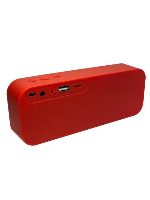 VORAGO BOCINA PORTATIL BSP-150 BLUETOOTH ALAMBRICO-INALAMBRICO 2.0 CANALES 6W RMS USB ROJO - Imagen 2