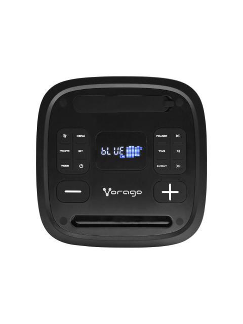 VORAGO BOCINA KSP-580 KARAOKE SPEAKER BLUETOOTH INALAMBRICO USB NEGRO - Imagen 6