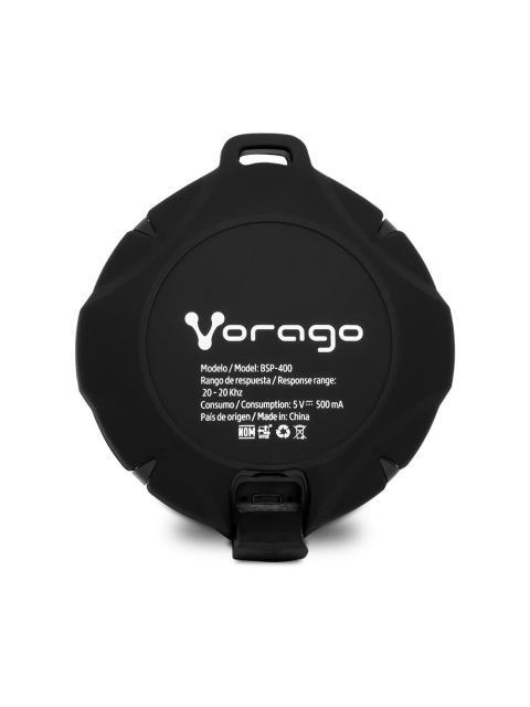 VORAGO BOCINA PORTATIL BSP-400 BLUETOOTH INALAMBRICO 5W RMS NEGRO - RESISTENTE AL AGUA - Imagen 5