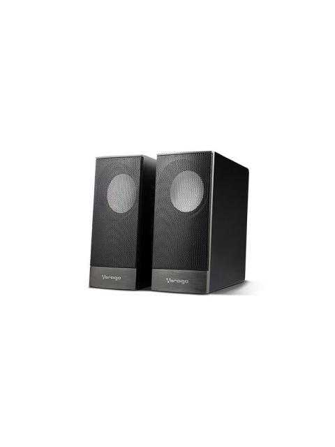 VORAGO BOCINAS PARA COMPUTADORA SPK-106 ALAMBRICO 2.0 2X 3W USB NEGRO - Imagen 4