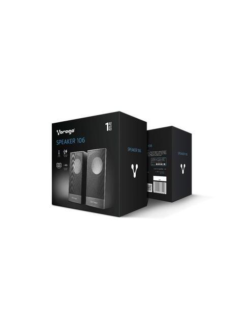 VORAGO BOCINAS PARA COMPUTADORA SPK-106 ALAMBRICO 2.0 2X 3W USB NEGRO - Imagen 6