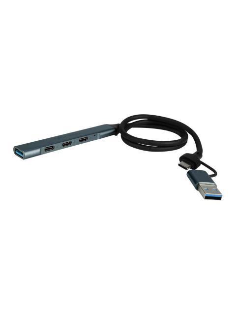 VORAGO HUB USB C - 3X USB-C 1X USB A 3.0 PLATA