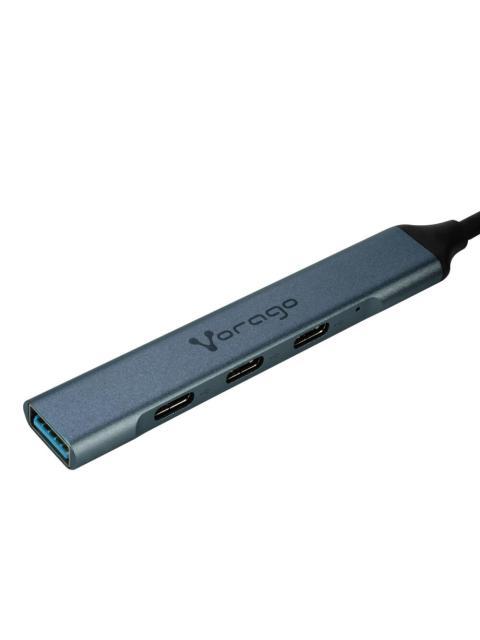 VORAGO HUB USB C - 3X USB-C 1X USB A 3.0 PLATA - Imagen 3