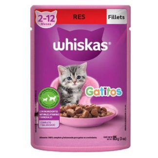 WHISKAS POUCH GATITOS CARNE SOBRE DE 85 GR