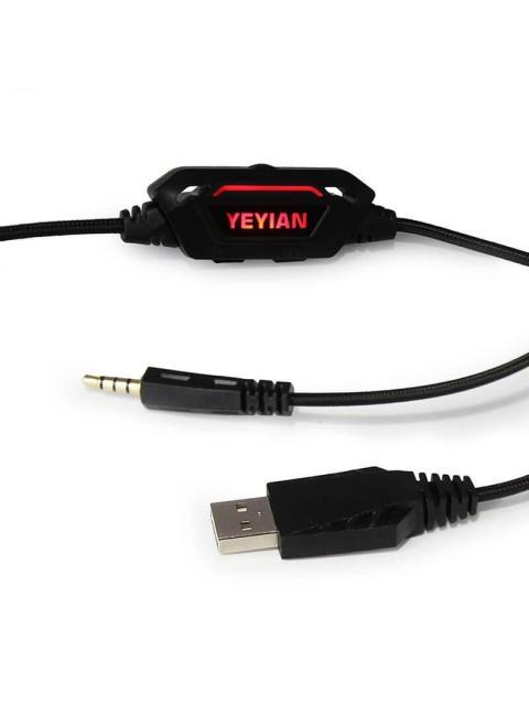 YEYIAN AUDIFONOS GAMER VICIOUS SERIE 3000 ALAMBRICO 2 METROS USB-3.5MM NEGRO - Imagen 4