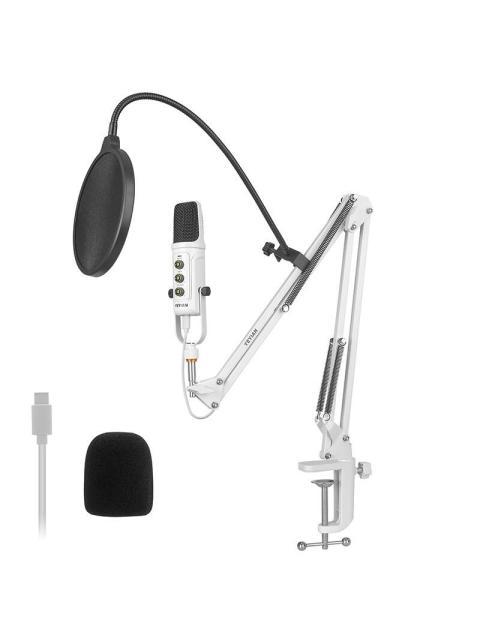 YEYIAN KIT MICROFONO PARA STREAMING AGILE NL USB BLANCO - INCLUYE SOPORTE DE BRAZO SOPORTE U DE ESCRITORIO FILTRO ABRAZADERA Y CABLE USB - Imagen 5