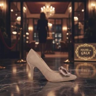 ZAPATILLA CON MOÑO AVENA YAELI FASHION