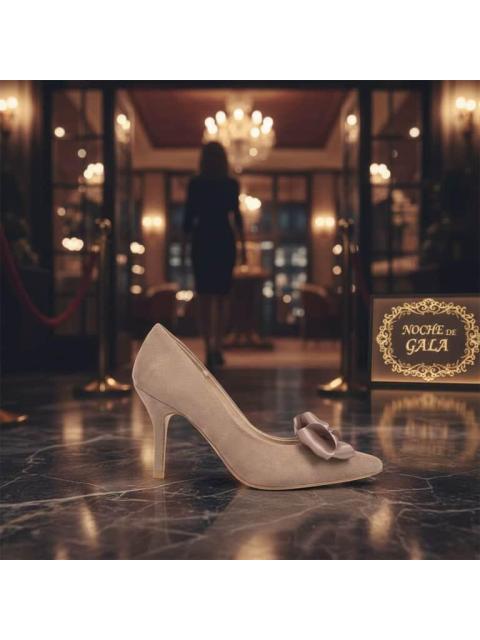 ZAPATILLA CON MOÑO AVENA YAELI FASHION
