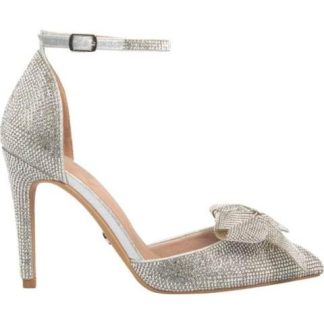 ZAPATILLA CON PEDRERIA PLATA THALIA SODI