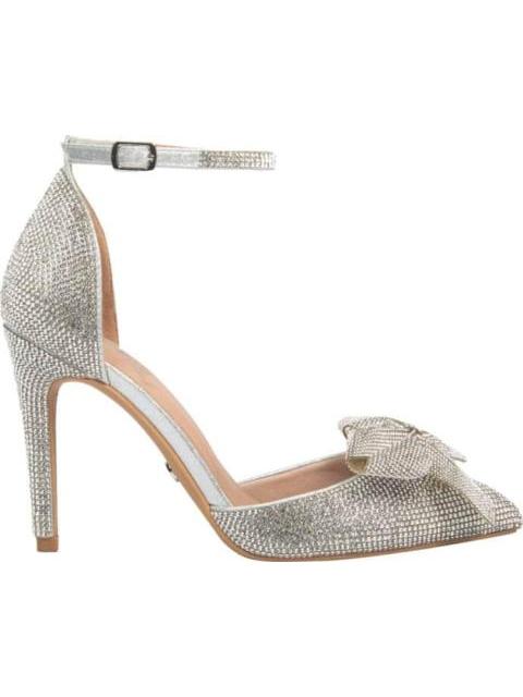 ZAPATILLA CON PEDRERIA PLATA THALIA SODI
