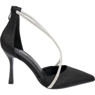 ZAPATILLA CON PIEDRAS NEGRO MOLTO BELLO