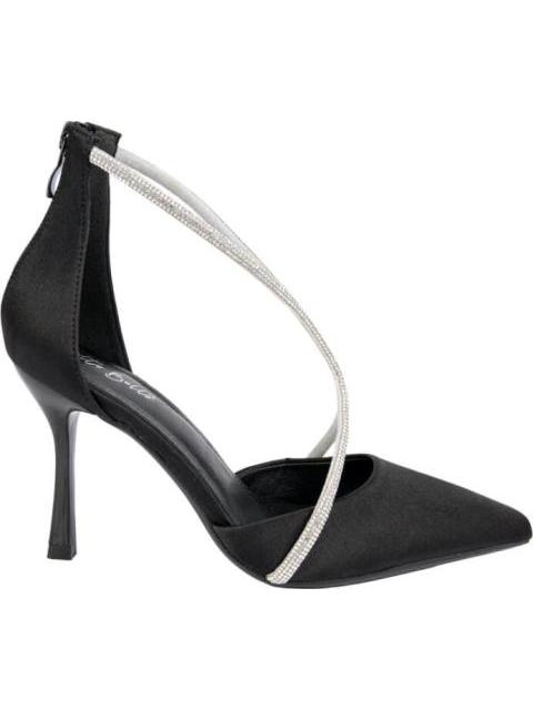 ZAPATILLA CON PIEDRAS NEGRO MOLTO BELLO