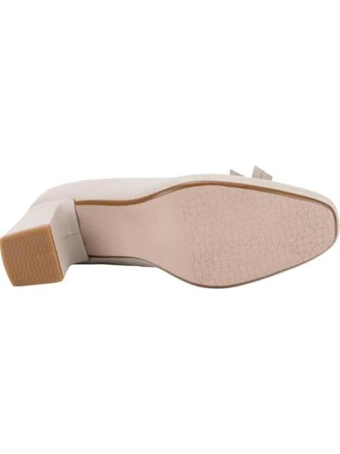 ZAPATILLA CUADRADA CON MOÑO BEIGE/HUESO VICENZA - Imagen 4