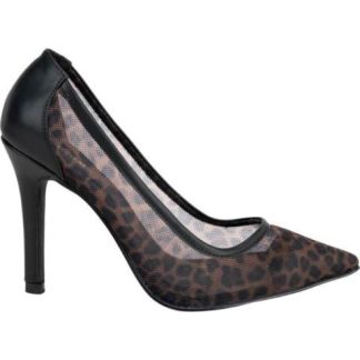 ZAPATILLA DE MALLA LEOPARDO NEGRO ABUSIVA