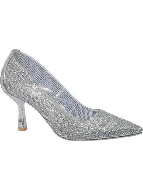 ZAPATILLA DE MICA CON PIEDRAS PLATA THALIA SODI - Imagen 2