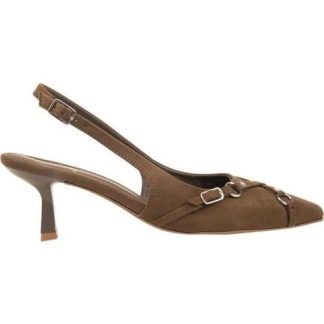 ZAPATILLA DESTALONADA CON HERRAJES CAFE YAELI FASHION