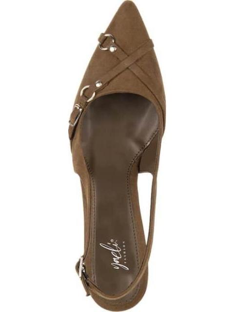 ZAPATILLA DESTALONADA CON HERRAJES CAFE YAELI FASHION - Imagen 3