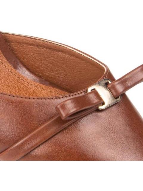 ZAPATILLA DESTALONADA CON MOÑO COGNAC YAELI FASHION - Imagen 6
