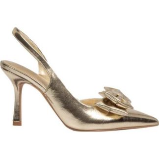 ZAPATILLA DESTALONADA CON MOÑO ORO MOLTO BELLO