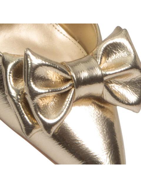 ZAPATILLA DESTALONADA CON MOÑO ORO MOLTO BELLO - Imagen 5