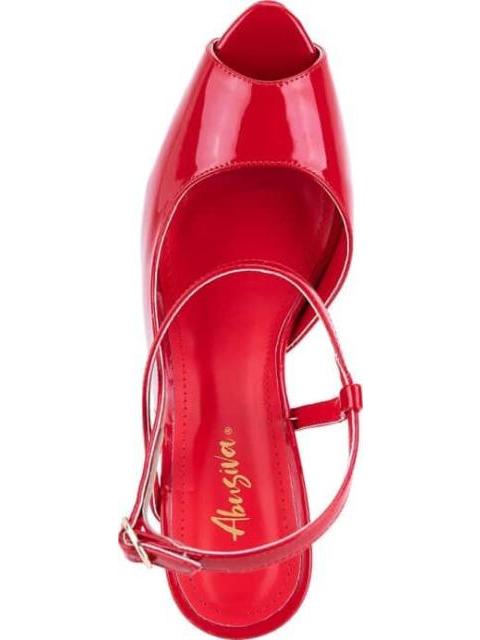 ZAPATILLA DESTALONADA PLATA FORMA CON TACON ROJO ABUSIVA - Imagen 3