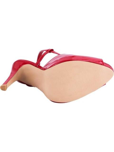 ZAPATILLA DESTALONADA PLATA FORMA CON TACON ROJO ABUSIVA - Imagen 4