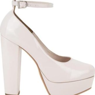 ZAPATILLA PLATAFORMA CON TACON ANCHO BEIGE/HUESO ABUSIVA