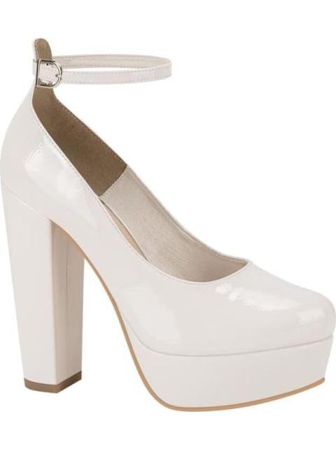 ZAPATILLA PLATAFORMA CON TACON ANCHO BEIGE/HUESO ABUSIVA - Imagen 2