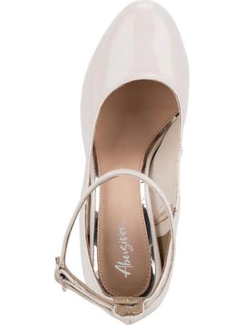 ZAPATILLA PLATAFORMA CON TACON ANCHO BEIGE/HUESO ABUSIVA - Imagen 3