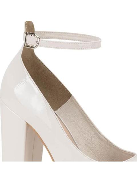 ZAPATILLA PLATAFORMA CON TACON ANCHO BEIGE/HUESO ABUSIVA - Imagen 6