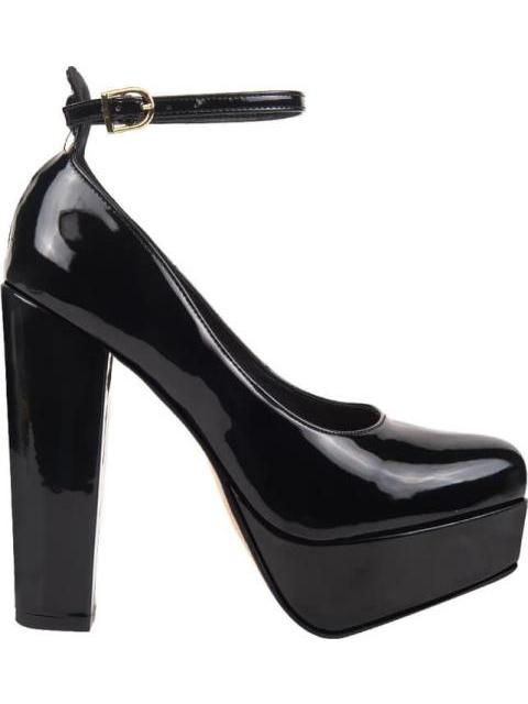 ZAPATILLA PLATAFORMA CON TACON ANCHO NEGRO ABUSIVA