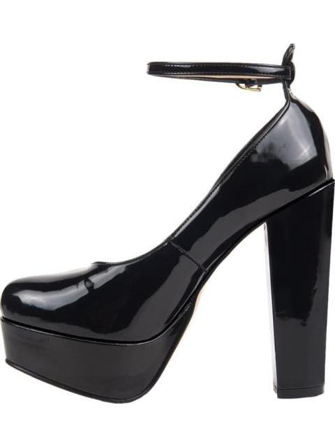 ZAPATILLA PLATAFORMA CON TACON ANCHO NEGRO ABUSIVA - Imagen 5