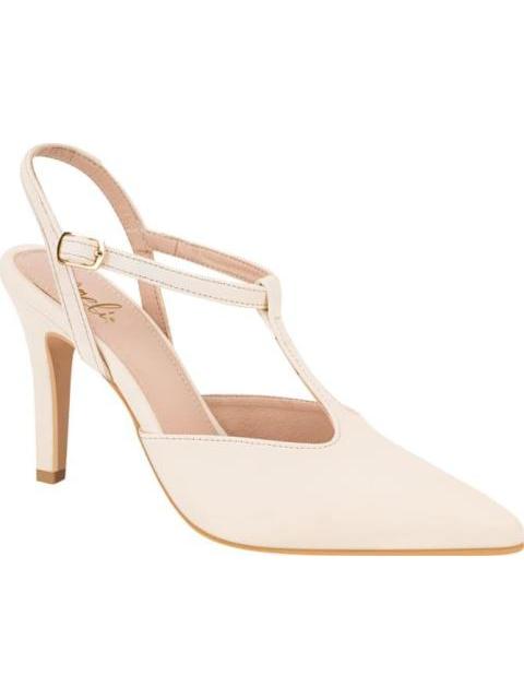 ZAPATILLA PUNTAL CON TRABA BEIGE/HUESO YAELI - Imagen 2