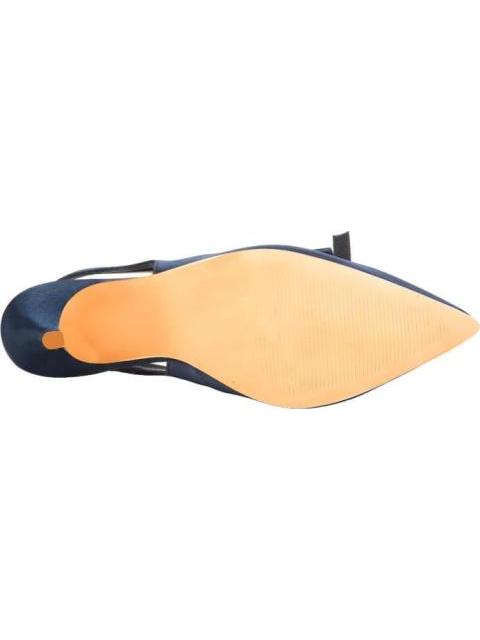 ZAPATILLA PUNTAL DESTALONADA CON MOÑO AZUL MARINO YAELI FASHION - Imagen 4