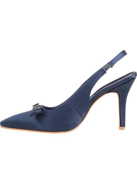 ZAPATILLA PUNTAL DESTALONADA CON MOÑO AZUL MARINO YAELI FASHION - Imagen 5