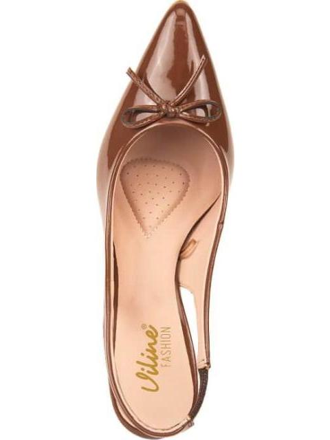 ZAPATILLA PUNTAL DESTALONADA CON MOÑO CAFE YAELI FASHION - Imagen 3