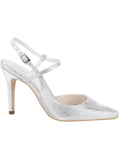 ZAPATILLA PUNTAL TACON ALTO DELGADO PLATA MOLTO BELLO