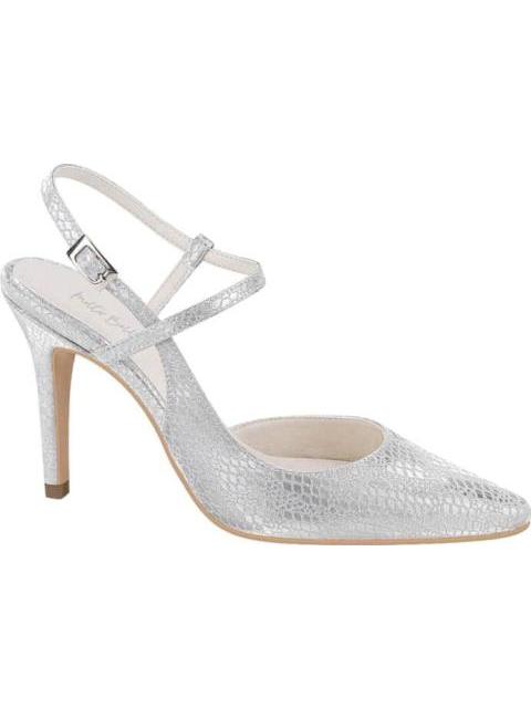 ZAPATILLA PUNTAL TACON ALTO DELGADO PLATA MOLTO BELLO - Imagen 2