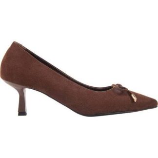 ZAPATILLA PUNTAL TACON MEDIO DELGADO CAFE YAELI FASHION