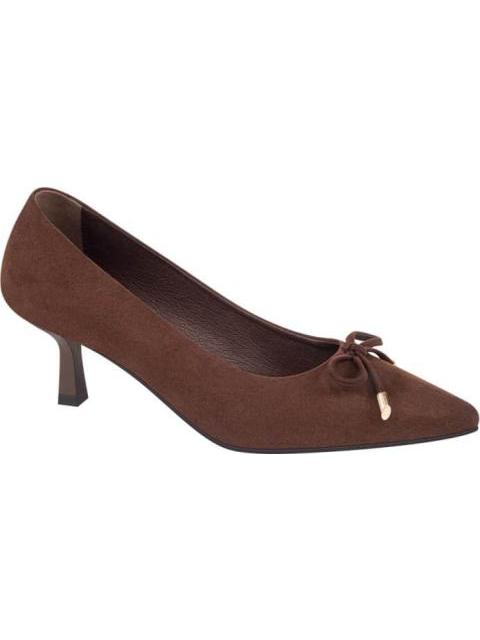 ZAPATILLA PUNTAL TACON MEDIO DELGADO CAFE YAELI FASHION - Imagen 2